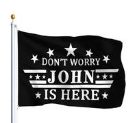 Bandiera Dei Pirati Don'T Worry John Is Here Bandiere Con Occhielli Colorato Banner Per Camera Da Letto Decorazione Celebrazione 90X150Cm