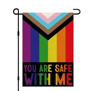 Bandiera Dei Pirati Pride Parade Rainbow You Are Safe With Me Lgbtq Community Progress Gay Lesbian Transgender Bisexual 30X45Cm Bandiera Da Cortile Doppia Faccia Stagionali Banner Per Estiva