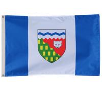 Bandiera dei Territori del Nord-Ovest con occhielli - fatta a mano nel...