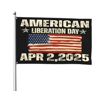 Bandiera del 2 aprile 2025: celebra il New American Liberation Day con un simbolo di libertà 4x6