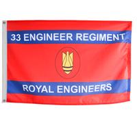 Bandiera del 33 reggimento ingegneri dell'esercito britannico con occhielli -...