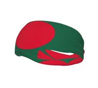 Bandiera del Bangladesh Fasce sportive traspiranti in spugna atletica fascia tergisudore assorbe il sudore