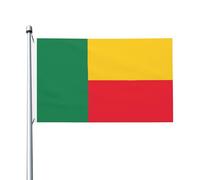 Bandiera del Benin, 90 x 1,5 m, con stampa a prova di scolorimento, per interni/esterni, con occhielli in metallo, per la decorazione della casa e delle vacanze