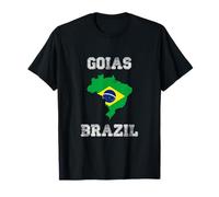 Bandiera del Brasile Distressed Goias Pride Maglietta