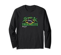Bandiera del Brasile Triathlon - Design ispirato al triatleta brasiliano Maglia a Manica