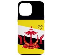 Bandiera del Brunei Cuore Brunei Orgoglioso Patrimonio Giornata Nazionale Custodia per iPhone 13 Pro Max