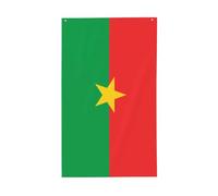 Bandiera del Burkina Faso, bandiera per casa da cortile, 90 x 1,5 m, striscione con occhielli per interni ed esterni, decorazioni per la casa