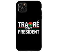 Bandiera del Burkina Faso Traore Ibrahim Traoré è il mio Presidente Custodia per iPhone 11 Pro Max