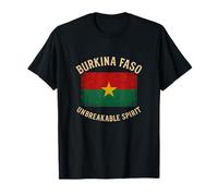 Bandiera del Burkina Faso Unbreakable Spirit Africa Pride Maglietta