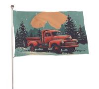 Bandiera del camion del paesaggio suburbano 119,4 x 177,8 cm, stampa su entrambi i lati, bandiera decorativa da giardino, non sbiadisce, con occhielli in ottone da appendere, sfondo fotografico per
