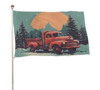 Bandiera del camion del paesaggio suburbano 61 x 88,9 cm bandiera da giardino stampata su entrambi i lati bandiera decorativa non sbiadisce bandiera da cortile con occhielli in ottone da appendere