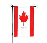 Bandiera del Canada, bandiera da giardino bifacciale, piccole bandiere per cortile, adatte per esterni o per decorazioni da giardino, patio, 18x12 pollici