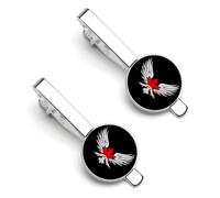 Bandiera del Canada con le ali divertente fermacravatta clip fermacravatta clip fermacravatta clip cravatte regolari cravatta regali decorativi per gli uomini, 5.5x2.2cm, Metallo