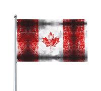 Bandiera del Canada retrò con stampe bandiere decorative per esterni 0,9 x 1,5 m leggere e belle adatte per cortili all'aperto e celebrazioni di festival.
