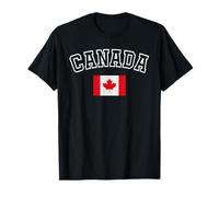 Bandiera del Canada Vintage invecchiata retrò Heritage Design Maglietta