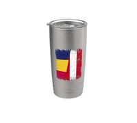 Bandiera del Ciad Austria | Radici austriache ciadiane Bicchiere termico in acciaio inox doppia parete