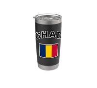 Bandiera del Ciad Bicchiere termico in acciaio inox doppia parete