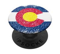Bandiera del Colorado con effetto invecchiato PopSockets PopGrip Adesivo