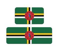 Bandiera del Commonwealth della Dominica Set di tappetini ammortizzanti (2 pezzi) - un buon aiuto per stare in piedi in cucina e antiscivolo in bagno