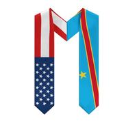 Bandiera del Congo americano, scialle di laurea all'ingrosso, classe 2024-2025, lunghezza 72 pollici, regali di laurea