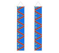 Bandiera del Congo - Striscioni decorativi da appendere, per interni ed esterni, per pareti e porte d'ingresso