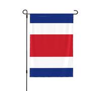 Bandiera del Costa Rica stampa su entrambi i lati bandiera da giardino - a prova di sbiadimento festivo appeso striscione, per decorazione cortile cartello di benvenuto 31,8 x 45,7 cm