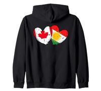 Bandiera del Cuore del Kurdistan del Canada Orgoglio curdo Canadese Felpa con Cappuccio