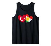 Bandiera del Cuore del Kurdistan della Turchia Orgoglio curdo Turco Canotta