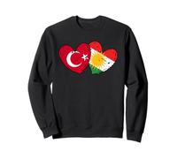 Bandiera del Cuore del Kurdistan della Turchia Orgoglio curdo Turco Felpa