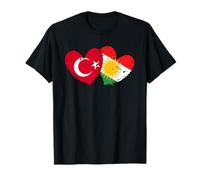 Bandiera del Cuore del Kurdistan della Turchia Orgoglio curdo Turco Maglietta