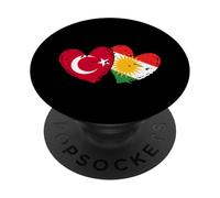 Bandiera del cuore del Kurdistan della Turchia Orgoglio curdo turco PopSockets PopGrip Adesivo