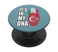 Bandiera del DNA del patrimonio turco e italiano PopSockets PopGrip Adesivo