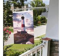 Bandiera del faro di bellezza, 0,6 x 0,9 m, per interni ed esterni, primavera, estate, autunno, inverno, bandiere da giardino con occhiello verticale su entrambi i lati, bandiere per decorazioni da