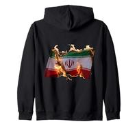 Bandiera del Fuoco della protesta di solidarietà dell'Iran Felpa con Cappuccio