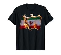 Bandiera del Fuoco della protesta di solidarietà dell'Iran Maglietta