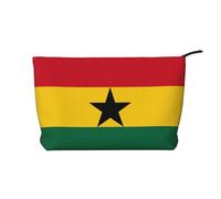 Bandiera del Ghana Chiusura a Cerniera Borsa Trucco Corduroy Organizer Multifunzionale 22x7x17cm per Viaggi Campeggio Vacanza Fitness, Nero , Taglia unica