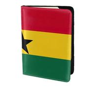 Bandiera Del Ghana Stampa Porta Passaporto Per Viaggio Must Have, Custodia Per Passaporto Per Accessori Da Viaggio Per Donne Uomini, Nero, One Size