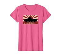 Bandiera del Giappone per carro Armato Giapponese Type 97 Maglietta, Donna, Rosa mélange, S