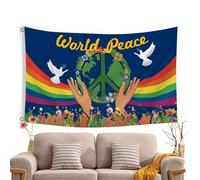 Bandiera del Giardino della Pace, Bandiera del Segno della Pace - Banner della pace per il giardino,Bandiere bifacciali per la pace nel mondo, decorazioni per la casa, giardino esterno, patio, prato,