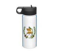 Bandiera del Guatemala Bottiglia d'acqua isolata per il tempo libero, bottiglia d'acqua in acciaio inox (510 ml), adatta per campeggio, fitness, escursioni all'aperto,