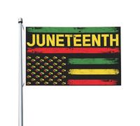Bandiera del Juneteenth, prima giornata della storia dei neri, 3x5 piedi, resistente allo sbiadimento, per esterni, interni, casa, giardino, cortile, cartello decorativo