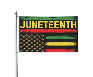 Bandiera del Juneteenth, prima giornata della storia dei neri, 3x5 piedi, resistente allo sbiadimento, per esterni, interni, casa, giardino, cortile, cartello decorativo