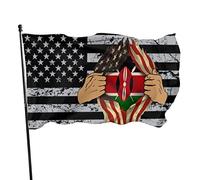 Bandiera del Kenya Blood Inside Me Bandiera 9,1 x 1,5 m Bandiere da muro dai colori vivaci e resistenti allo sbiadimento UV per esterni e interni