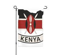 Bandiera del Kenya con stampa nazionale 30,5 x 45,7 cm, motivo floreale, per tutte le stagioni, decorazione per esterni, spessa, per prati