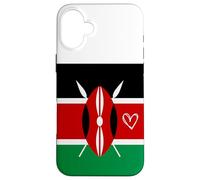 Bandiera del Kenya Cuore del Kenya Giornata nazionale del patrimonio Custodia per iPhone 16 Plus
