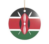 Bandiera del Kenya, regalo per addio al nubilato, ornamento natalizio Mr & Mrs, un regalo unico per un ricordo di nozze