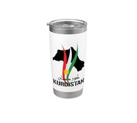 Bandiera del Kurdistan Nowruz, Bakur Rojava Bashur, amo il Kurdistan Bicchiere termico in acciaio inox doppia parete