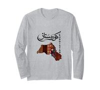 Bandiera del Kurdistan Nowruz, Bakur Rojava Bashur, Amo Il Kurdistan Maglia a Manica
