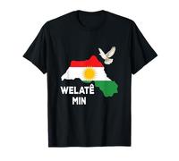 Bandiera del Kurdistan Nowruz, Bakur Rojava Bashur, Amo Il Kurdistan Maglietta