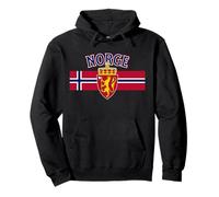 Bandiera del Leone Norge Norvegia Felpa con Cappuccio